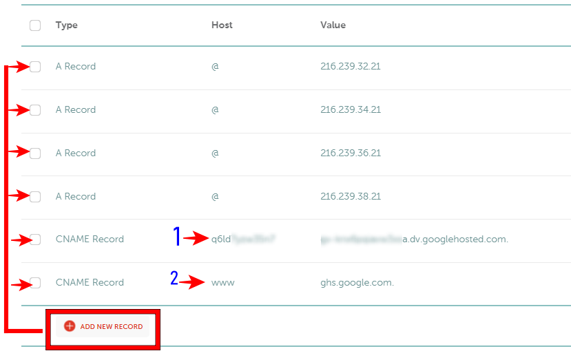 ربط DNS في الدومين
