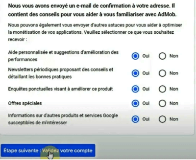 كيفية إنشاء حساب AdMob