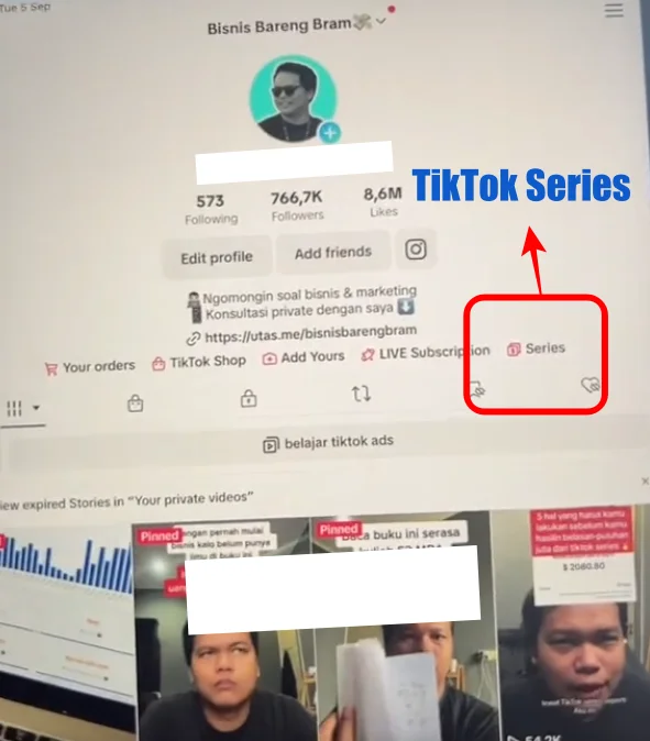 سلاسل تيك توك